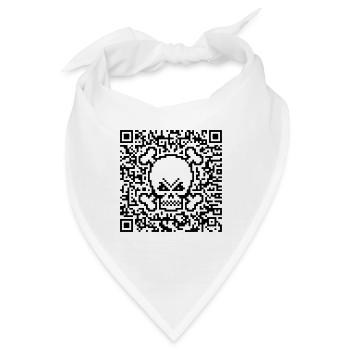 Totenkopf / Totenschädel (Quick Response Code / P) - Bandana - Weiß - Vorne