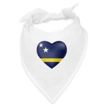 Curaçao Herz - Bandana - Weiß - Vorne