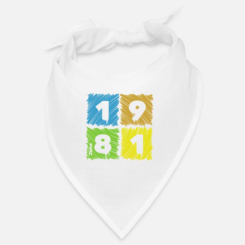 44. Geburtstag Farbige Patches since 06/1981 Bandana