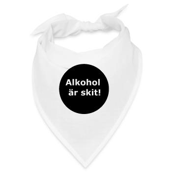Alkohol ist Scheiße (Schwarzer Kreis) - Bandana - Weiß - Vorne