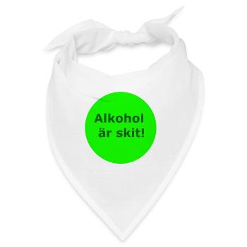 Alkohol ist Scheiße (Grüner Kreis) - Bandana - Weiß - Vorne