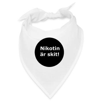 Nikotin ist Mist (Schwarzer Kreis) - Bandana - Weiß - Vorne