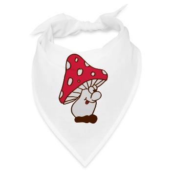 eifriger Glückspilz - Bandana - Weiß - Vorne