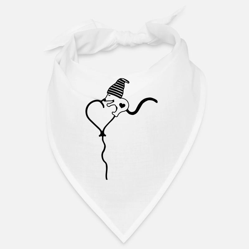 Maus Mäuschen auf Herz Luftballon Bandana