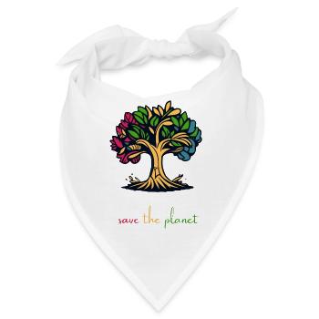 save the planet - Bandana - Weiß - Vorne