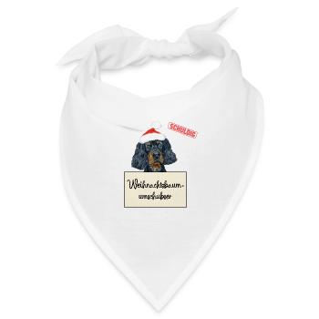 Weihnachtsbaum Umschubser Gordon Setter - Bandana - Weiß - Vorne