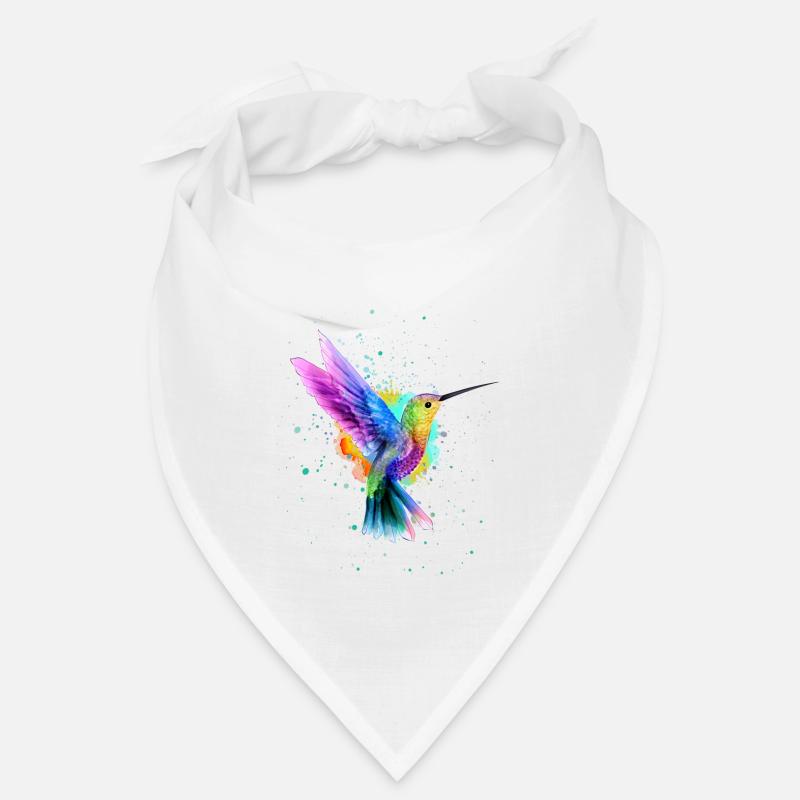 Graffiti aquarelle colibri Bandana
