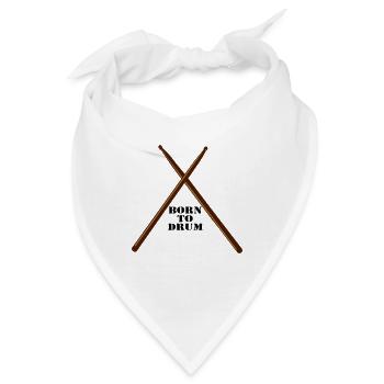 Trommel , Trommler , Schlagzeug (25) - Bandana - Weiß - Vorne