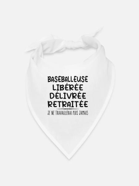 Baseball player celebrates retirement with cadea humor - Bandana - white - Front