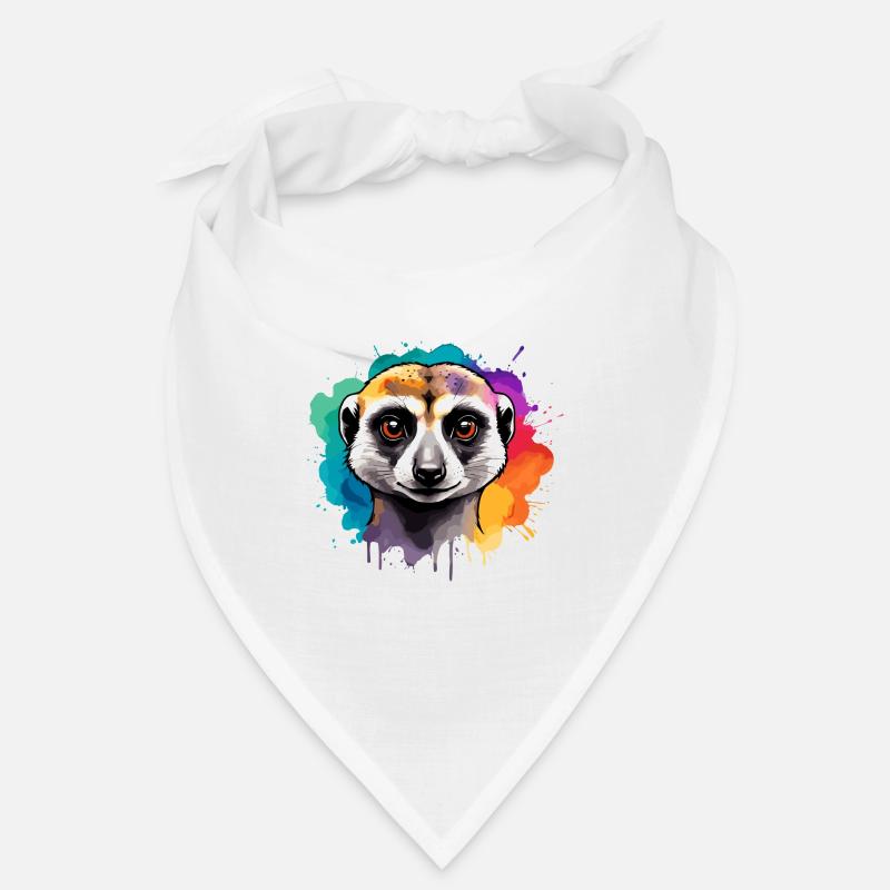 Suricate à l’aquarelle, couleur de la savane Bandana