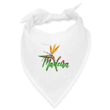 Madeira Portugal Strand Souvenir Handlettering - Bandana - Weiß - Vorne