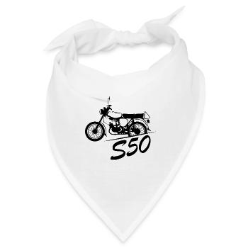 s50 Motorrad Moped Symbol Logo icon Simme DDR - Bandana - Weiß - Vorne