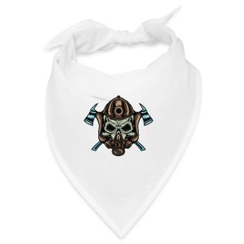 Firefighter Totenkopf - Bandana - Weiß - Vorne