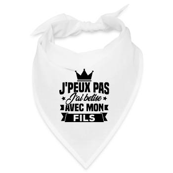 Ich kann nicht mit meinem Sohn wetten - Bandana - Weiß - Vorne