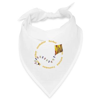 herbstlicher drachen e 281 - Bandana - Weiß - Vorne