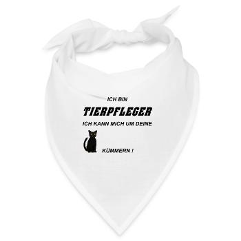 Ich bin Tierpfleger Ich kann mich um deine Katze - Bandana - Weiß - Vorne