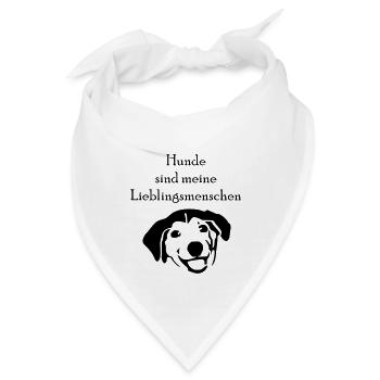 Hund Spruch - Bandana - Weiß - Vorne