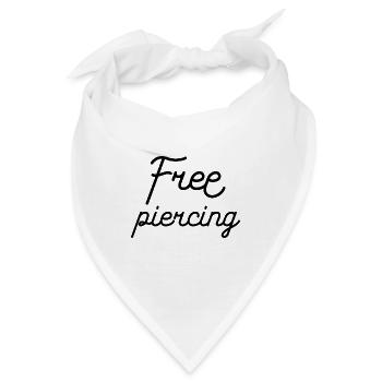 Free piercing - Bandana - Weiß - Vorne