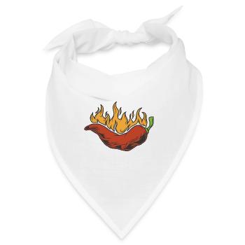 Chili Feuer - Bandana - Weiß - Vorne