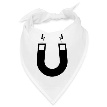 Hufeisen magnet - Bandana - Weiß - Vorne