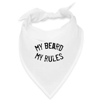 My Beard my Rules - Bandana - Weiß - Vorne