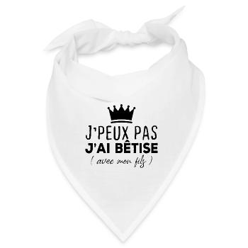 Ich kann nicht mit meinem Sohn wetten - Bandana - Weiß - Vorne
