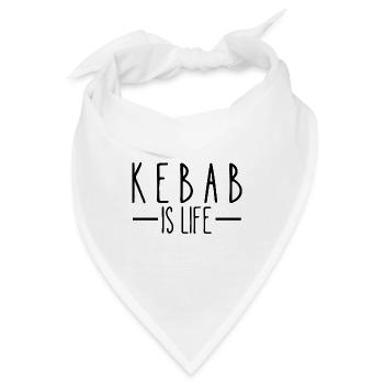 Kebab ist Leben - Bandana - Weiß - Vorne