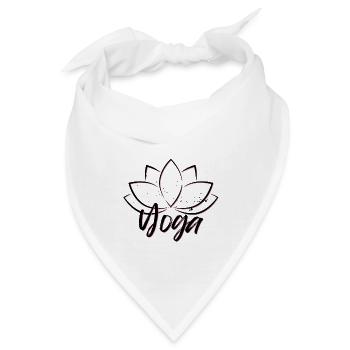 Yoga Lotusblume - Bandana - Weiß - Vorne