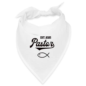 Pastor Pastoren Geistliche Evangelisch Kirche - Bandana - Weiß - Vorne