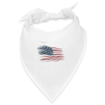 USA Flagge - Bandana - Weiß - Vorne