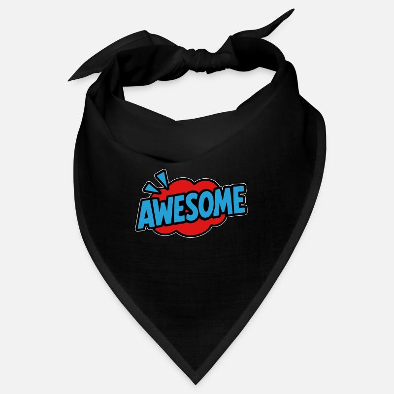 Awesome Retro Lettering Comic Bandana