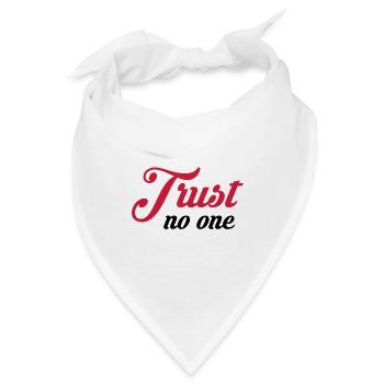 Traue niemandem - Bandana - Weiß - Vorne
