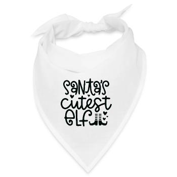 Santas cutest elf Elfe Christmas - Bandana - Weiß - Vorne