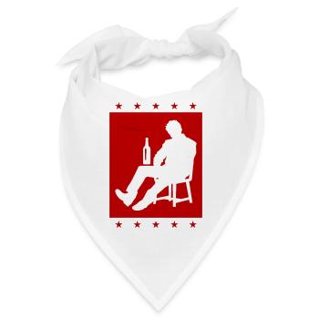 Besoffener Mann Saufen Drunk - Bandana - Weiß - Vorne