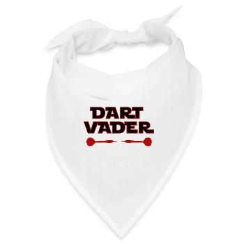 Dart Vader Dartspieler 180 Geschenk Idee Spruch - Bandana - Weiß - Vorne
