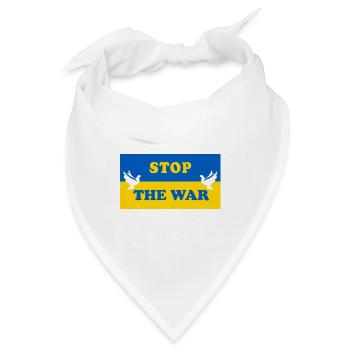Stop The War Ukraine Krieg Russland Putin Frieden - Bandana - Weiß - Vorne