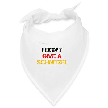 I Don't Give A Schnitzel Deutschland Party Idee - Bandana - Weiß - Vorne