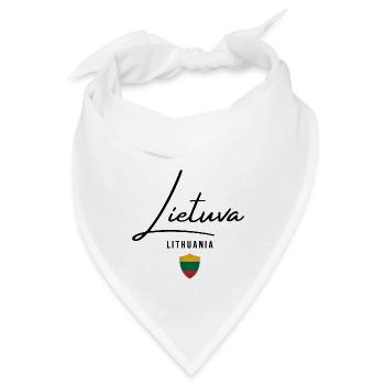 Litauische Flagge, Litauischer Stolz - Bandana - Weiß - Vorne