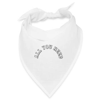 All you need - Bandana - Weiß - Vorne