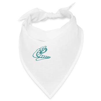 Welle...oder Farn? - Bandana - Weiß - Vorne
