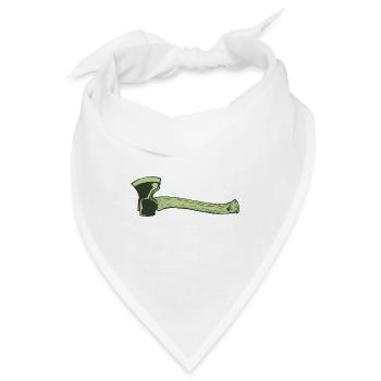 Axt - Bandana - Weiß - Vorne