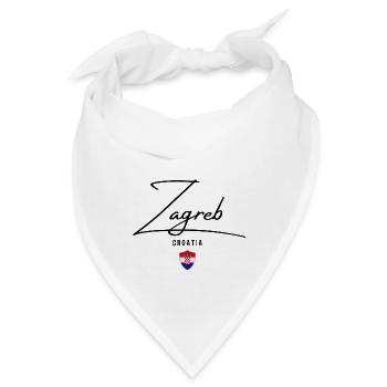Ich liebe Zagreb, Zagreb Kroatien - Bandana - Weiß - Vorne