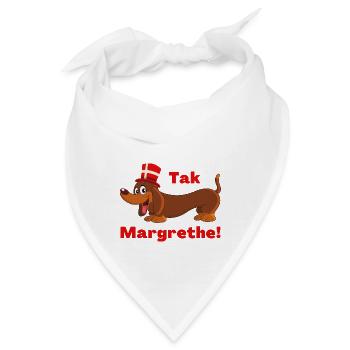 Tak Margrethe! Danke Königin Margrethe 1972 - 2024 - Bandana - Weiß - Vorne
