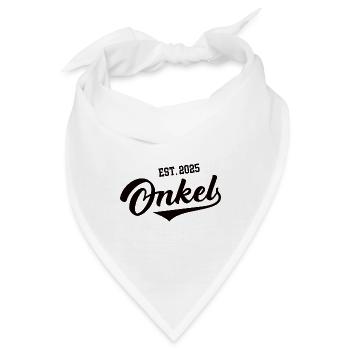 Onkel werden Patenonkel Baby Ankündigung Pate 2025 - Bandana - Weiß - Vorne