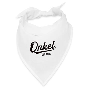 Onkel est 2025 Bruder Geschwister Patenonkel Uncle - Bandana - Weiß - Vorne