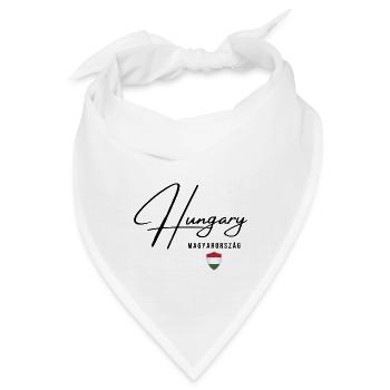 Ungarische Flagge, Ungarischer Stolz - Bandana - Weiß - Vorne
