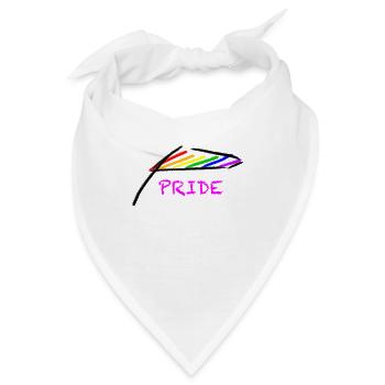 Kreide Fahne Pride LGBT - Bandana - Weiß - Vorne