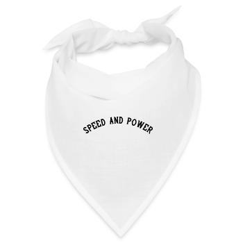 Speed and power - Bandana - Weiß - Vorne