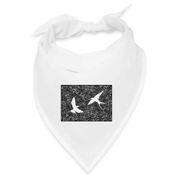 Schwalben / Seeschwalben im Flug - Bandana - Weiß - Vorne