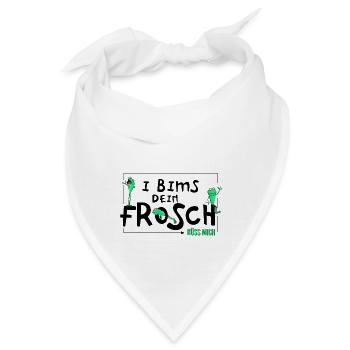 Frosch - I Bims dein Frosch - Kuss - Bandana - Weiß - Vorne